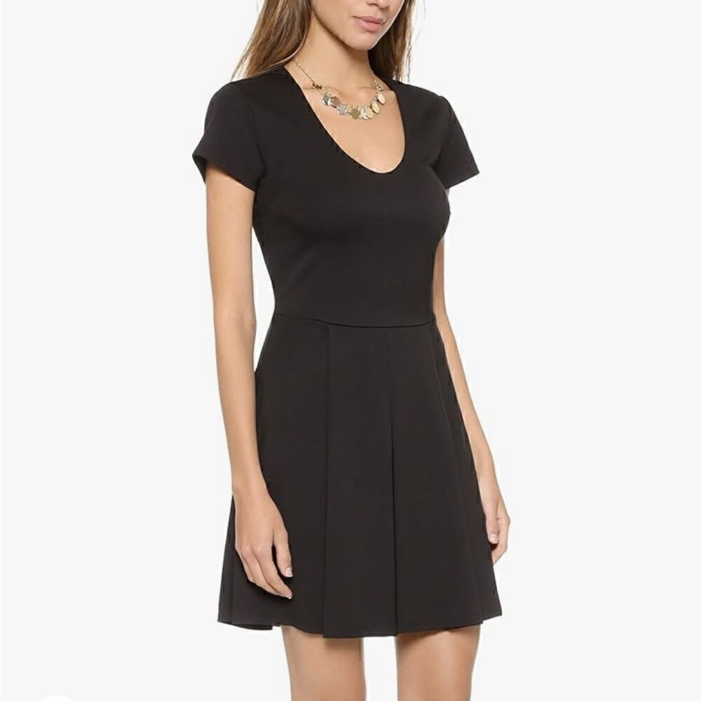Joie Womens Women's Chikara Striped Ponte Fit and Flare Dress